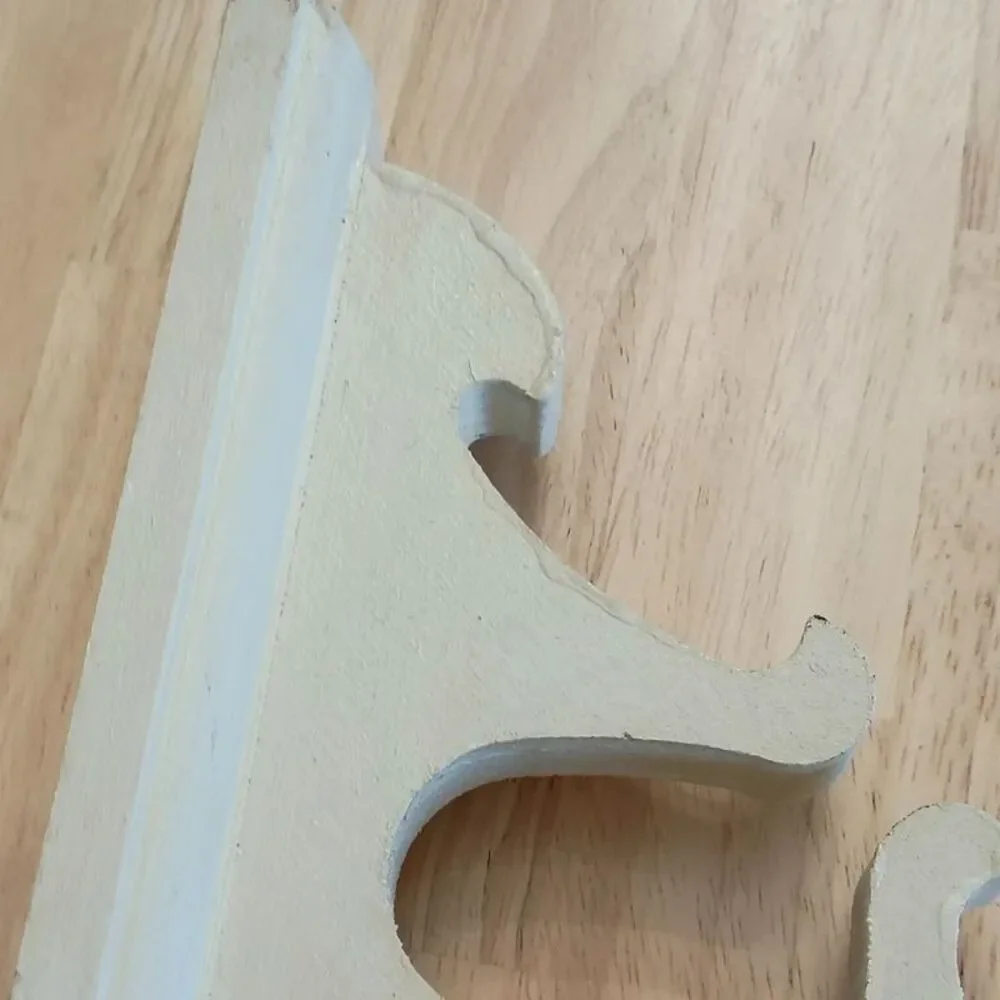 White Painted Wood Corbels Set of Three Wall hanging Corbels